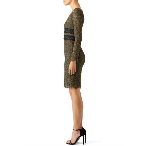 Diane von Furstenburg DVF Green Lace Cutout Dress $498 - Picture 5 of 10